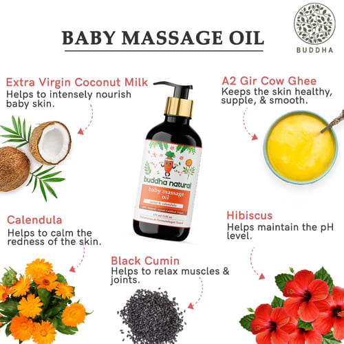 buddha natural baby massage oil ingredients image