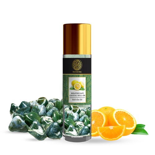 Buddha Natural Moosagate Stone Breathe Easy Roll-On