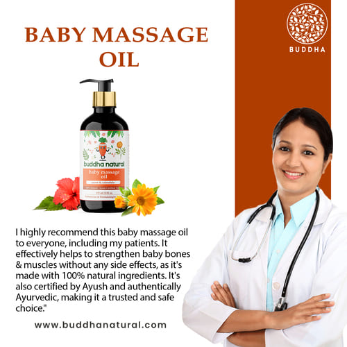 buddha natural baby massage oil doctor image