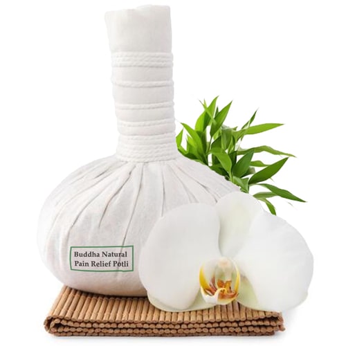 Ayurvedic Herbal Compress Ball (Potli) - With Neem & Turmeric  Natural Pain Relief For Joint Pain, Body Pain, Legs Pain & Back Pain Relief