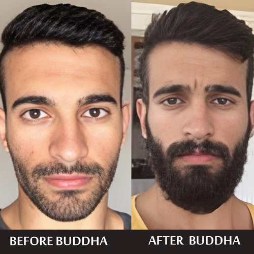 Buddha natural Beard Growth Oil Serum - before and after use 