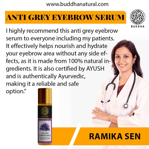 Anti Grey Eyebrow Serum - 100% Ayush Certified - For Natural & Perfect Black Eyebrows