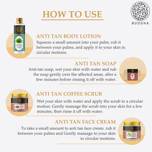 Buddha natural 15 Days Anti Tan Kit - how to use