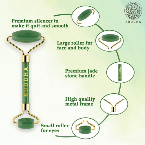 Buddha Natural Green Jade Face Roller - premium quality