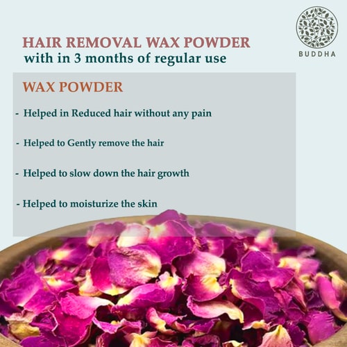 buddha natural Chocolate Hair Removal Wax Powder - 3 months regular use  - wax chocolate - chocolate hair removal wax powder