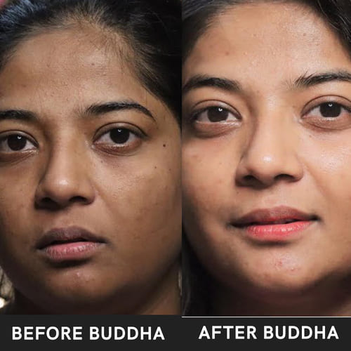 buddha natural 21 day tan facial kit before after image 