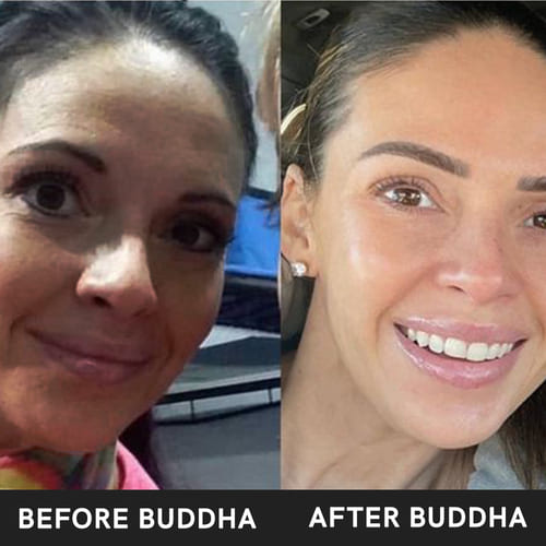 buddha natural 21 day face glow facial kit  before after image 