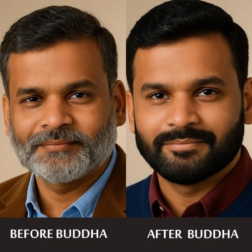 Buddha Natural Grey Beard Oil Before and After