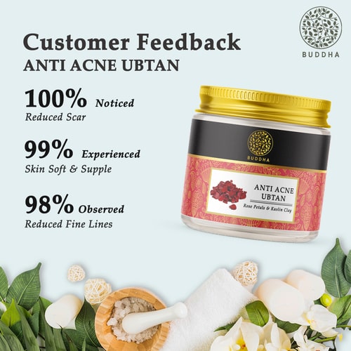 Anti-Acne Ubtan - 100% Ayush Certified - Super Premium Clays from Morocco, France, Brazil, Georgia - Get Acne Free Face