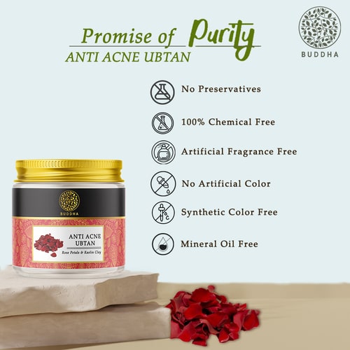 Anti-Acne Ubtan - 100% Ayush Certified - Super Premium Clays from Morocco, France, Brazil, Georgia - Get Acne Free Face