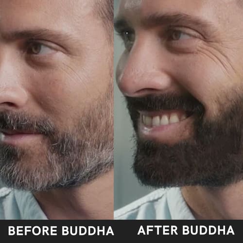 buddha natural anti grey beard wash before after image 