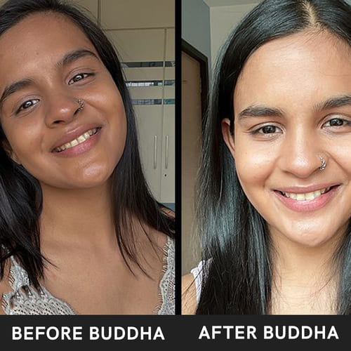 buddha natural anti tan face ubtan before after image
