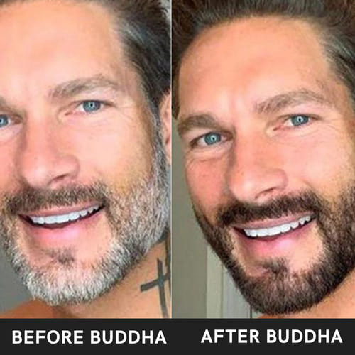 anti grey beard advance combo serum wash gel before after image 