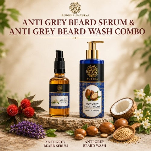 Buddha Natural Anti Grey Beard Serum & Anti Grey Beard Wash Combo