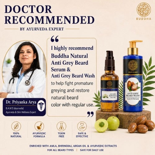 Dr. Priyanka Arya Buddha Natural Anti Grey Beard Serum & Anti Grey Beard Wash Combo