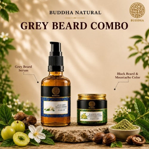 Anti Grey Beard Serum Oil & Beard Black Color Combo