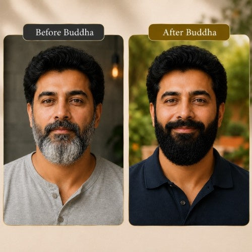 Anti Grey Beard Serum Oil & Beard Black Color Combo Male Testimonial Before After 