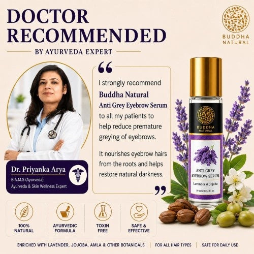 Dr. Priyanka Arya Recommends Buddha Natural Anti Grey Eyebrow Serum