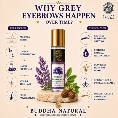 The Problem Solution is Buddha Natural Anti Grey Eyebrow Serum