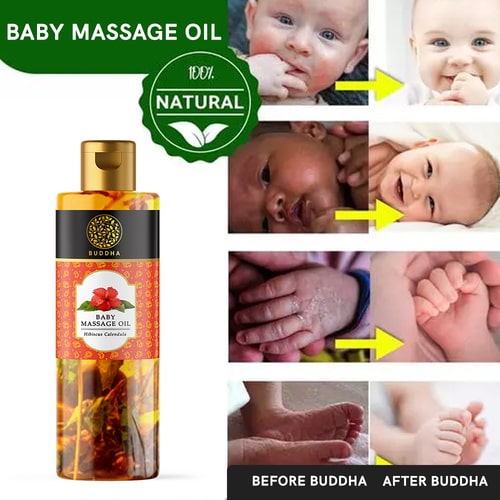 Buddha Natural Baby Massage Oil - before and after use of this oil