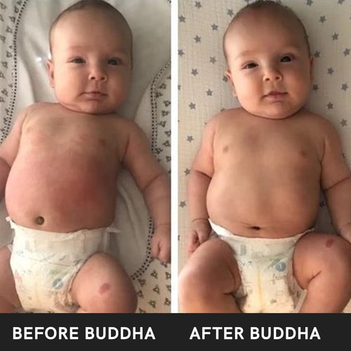 Buddha Natural Baby Massage Cream - before after use
