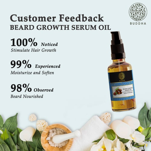 Buddha Natural Beard Growth Oil Serum - customer feedback 