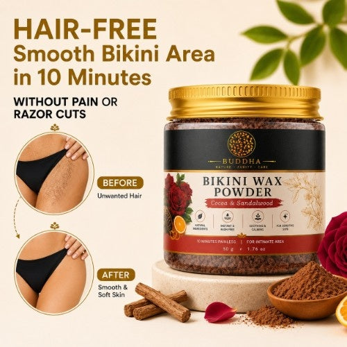 Buddha Natural Bikini Wax Powder Before and After
