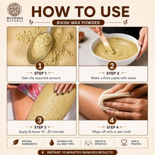 Buddha Natural Bikini Wax Powder How to Use