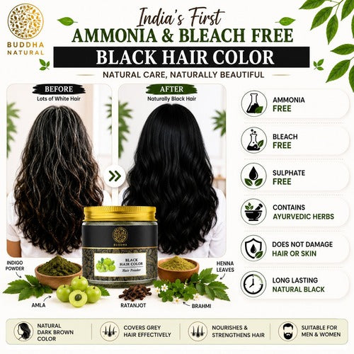 Budhda Natural Black Hair Color Ammonia & Bleach Free Image