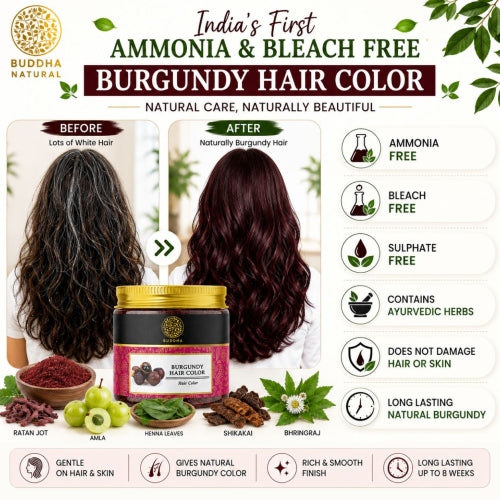 Buddha Natural Burgundy Hair Color Ammonia & Bleach Free Image