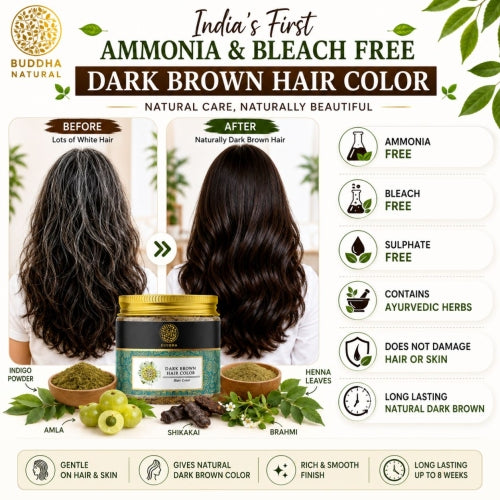 Buddha Natural Dark Brown Hair Color Ammonia & Bleach Free mage