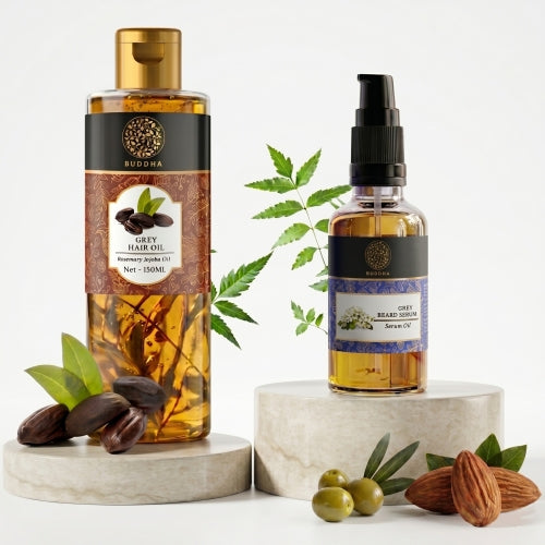 Buddha Natural Hair oil + Grey Beard Serum Main Image