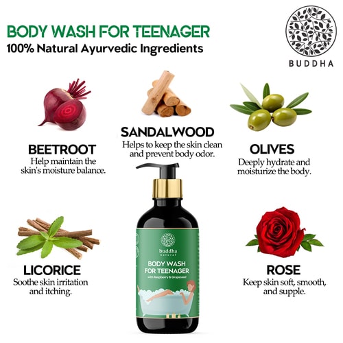 Ingredients used in body wash for dry skin 