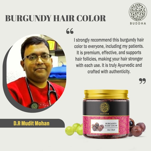 Recommended by doctors for Buddha Natural Burgundy Hair Color