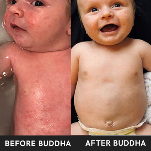 buddha natural baby soap before after image
