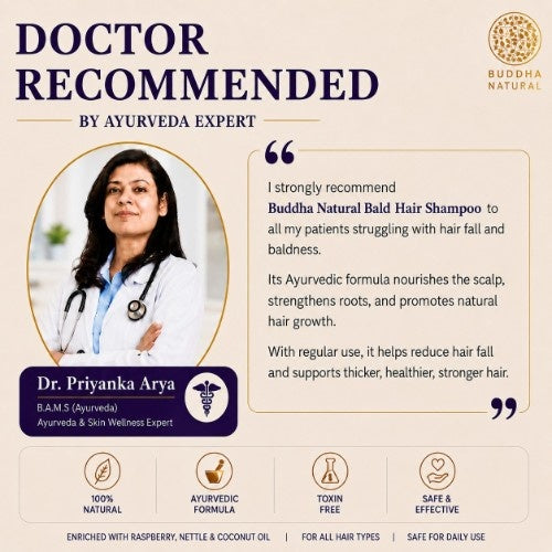 Dr. Priyanka Arya Recommends Buddha Natural Bald Hair Shampoo