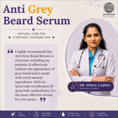 Dr. Nehal Approving Buddha Natural Grey Beard Serum 