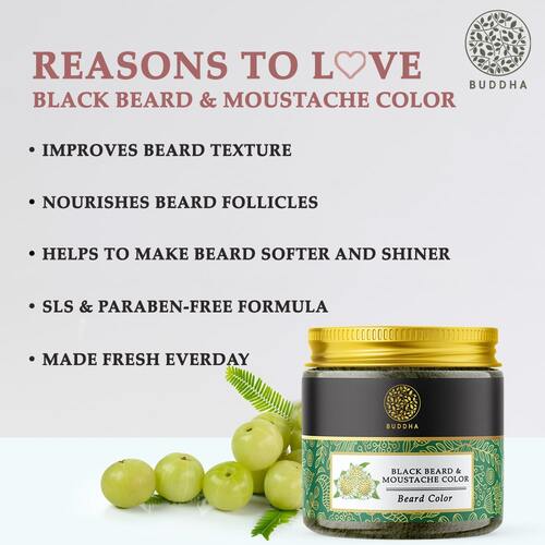 Buddha Natural Black Beard & Mustache Color - reason to love