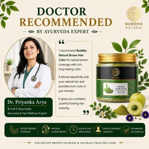 Dr. Priyanka Arya Buddha Natural Brown Hair Color