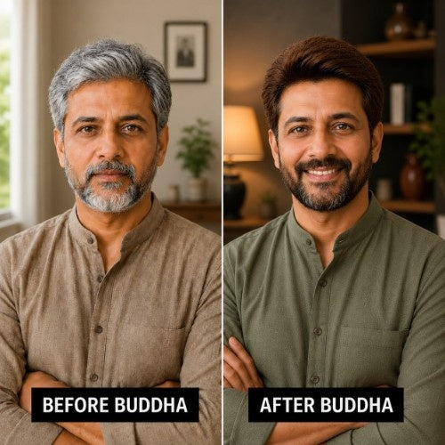 Buddha Natural Brown Hair Color Male Testimonial Before After 