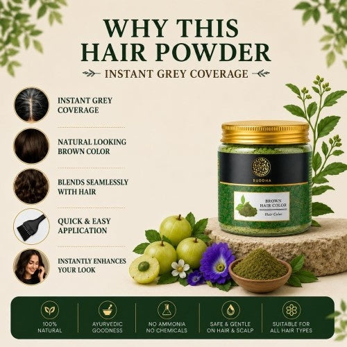Buddha Natural Brown Hair Color - Why This Powder