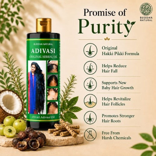 Buddha Natural Adivasi Hair Oil Promise of Purity 