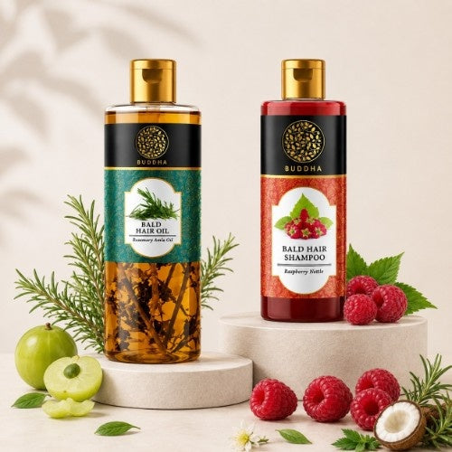 Buddha Natural Bald Hair Shampoo With Buddha Natural Bald Hair Oil 