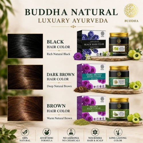 Buddha Natural Brown Hair Color, Black Hair Color & Dark Brown Hair Color 