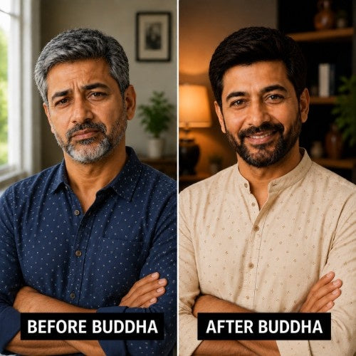Buddha Natural Dark Brown Hair Color Powder Male Testimonial Before After 