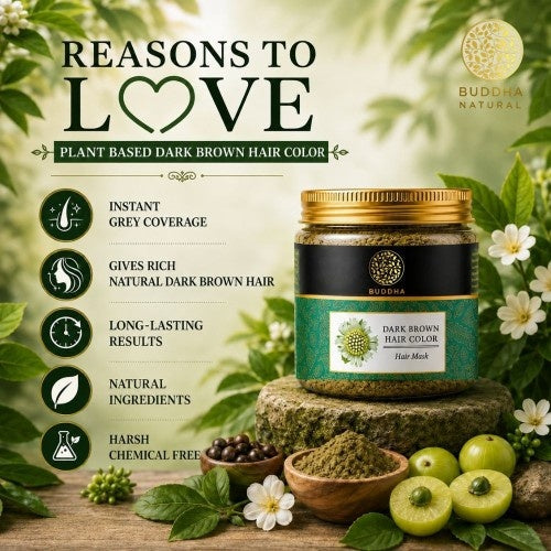 Reason to Love Buddha Natural Dark Brown Hair Color Powder 