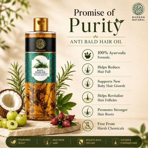 Buddha Natural Anti Bald Hair Oil - Promise of Purity 