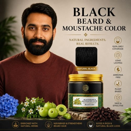 Buddha Natural Beard & Moustache Black Color Testimonial 