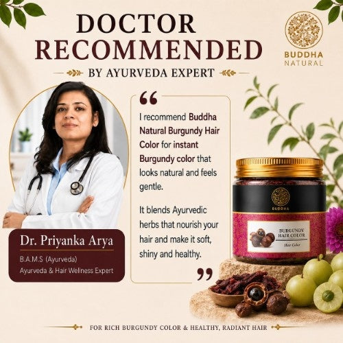 Dr. Priyanka Arya Recommends Buddha Natural Burgundy Hair Color Powder