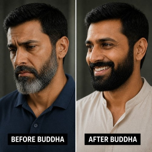 Buddha Natural Anti Grey Beard Wash Testimonial Before After 